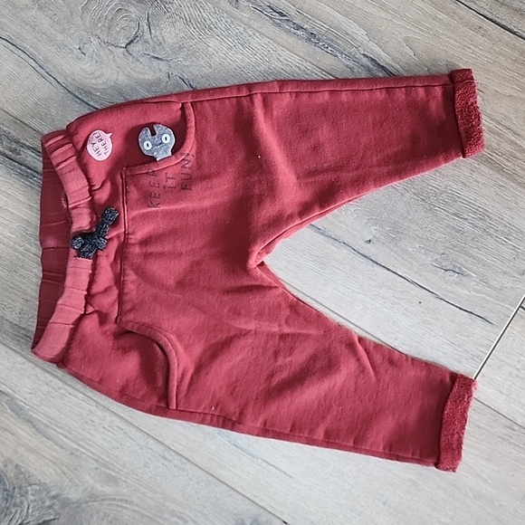 Zara Red Sweatpants 18 - 24 M - Picture 1 of 3